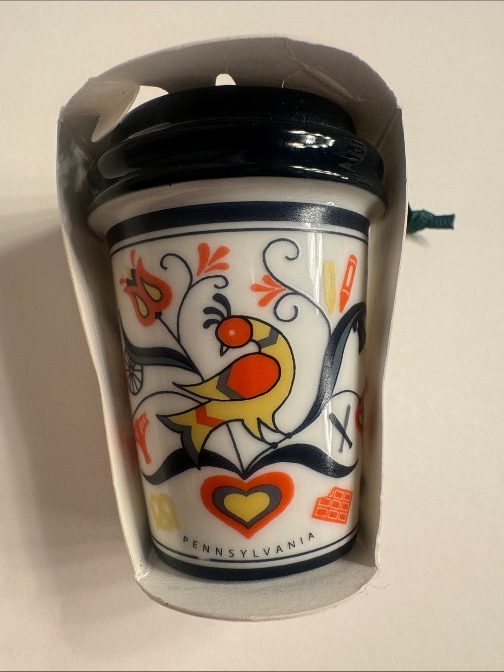 Starbucks Decorative Pennsylvania Cup Ceramic Ornament NWT